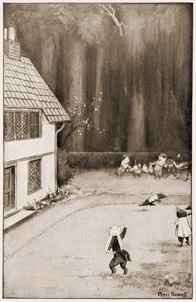 أمسك به ، أنت عند التحوط ، رسم توضيحي لـ Lewis Carrolls Alices Adventures in Wonderland ، 1901 بواسطة بيتر نيويل